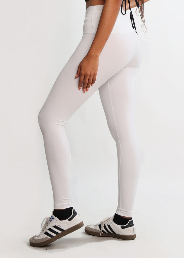 Koral Activewear - Flight Mid Rise Legging - White - STELLASSTYLE